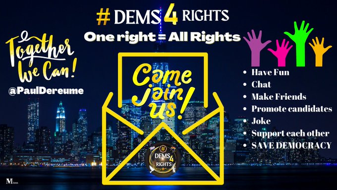 PaulDereume's tweet photo. 🗽@leporefororegon #OR55🇺🇸
Grazier, Soil Scientist, Coach, Zelenskyy fan!
#Dems4Rights @Dems4Rights has #Democrat rooms waiting to help amplify you
#Candidates and #resisters are welcome to join:
We have custom graphics too @Dems4RightsArt
DM now! @LSD122070 or @PaulDereume https://t.co/UGNk70u27P