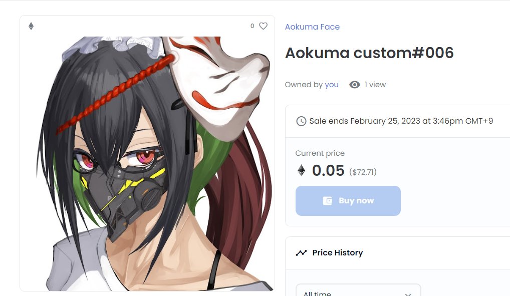 [You can create the character of your choice!🔥🔥]
I will sell 5 [Aokuma custom] which were sold out!
For more information!↓
opensea.io/assets/ethereu…