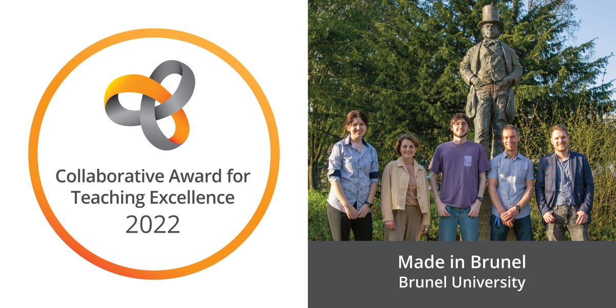 AdvanceHE's tweet photo. Congratulations to the Made in Brunel team from @Bruneluni on your #CATE Award! The team aims to connect Brunel Design to the greater creative community to help promote the incredible work the students produce. Read more: https://t.co/sVqTCy4Lz8 #CATE22 #AdvanceHE https://t.co/cocMVfzcR6