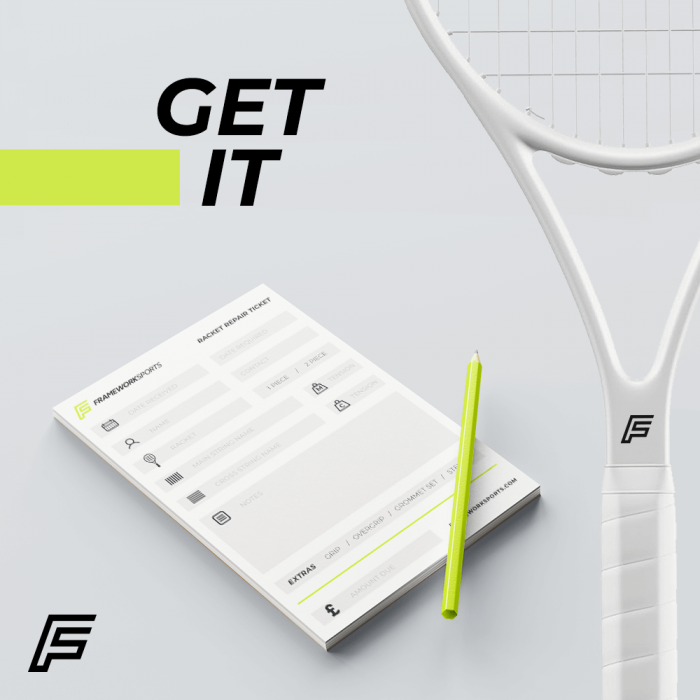 FrameworkSports's tweet photo. The Framework Sports racquet repair tickets are designed to help you keep track of your string jobs by streamlining your re-stringing and racquet repair process!

🎾 https://t.co/dfPvNKIcQj

#tennis #tennisstrings #tennisstringer #tennisstringing #tennisracket #tennisracquet https://t.co/ngBJG5hvNI