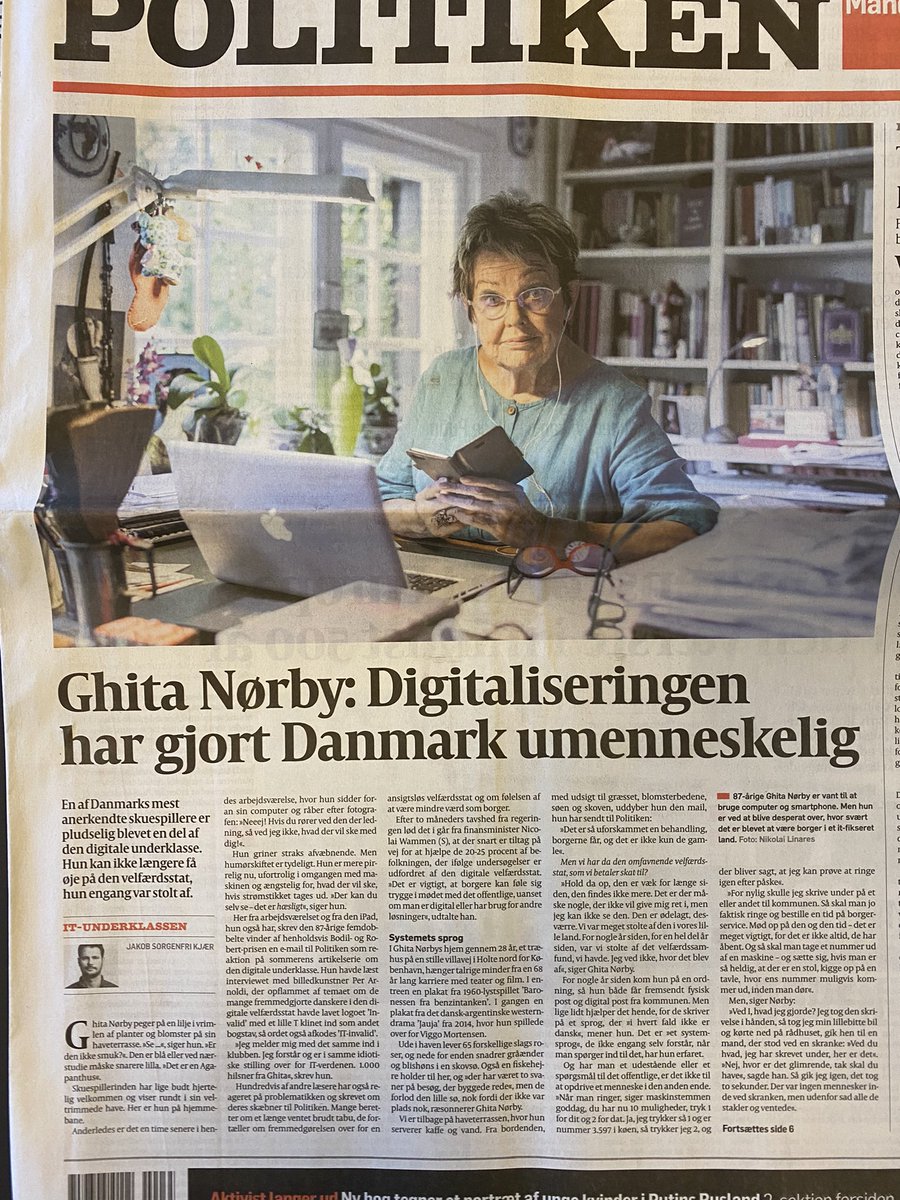 De nye gule veste bliver dem, der samles i frustration. Ikke over stigende priser på gas og benzin. 

Men over digitaliseringen. 
Som de ikke forstår. Den fremmedgør og afskærer dem fra samfundet. 

Gør dem umyndige. 

Dét bliver den næste klassekamp. 

#dkpol #dkdigi