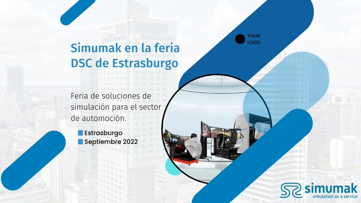 El próximo mes de septiembre #Simumak participará en la feria DSC, en Estrasburgo, el foro más importante de la #tecnología de simulación de automoción. Un punto de encuentro imprescindible donde mostrará los últimos avances en tecnología de #simulación.