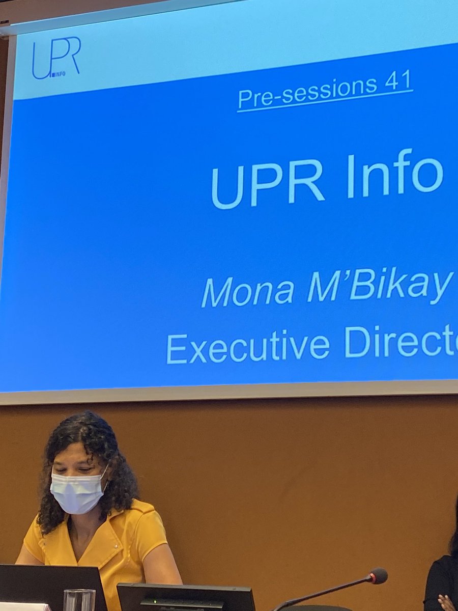 UPRinfo's tweet photo. Mona M’Bikay opening the #UPR #Presessions #UPR41 kicking off the 4th cycle for civil society engagement! https://t.co/V2DGiND1aA