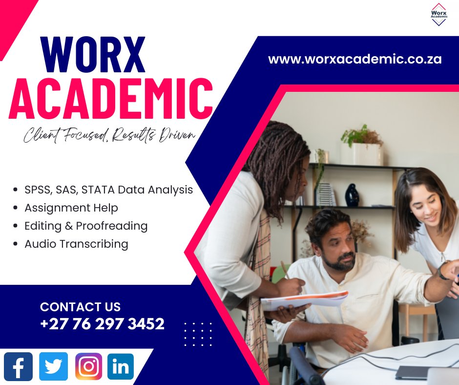 worxacademic's tweet photo. You can count on Worx Academic's team of academic experts for any help you need.

We are available Monday through Friday between 9am and 5pm

T&amp;C apply.

For more info
📞 +27 76 297 3452
📧 info@worxacademic.co.za
🌐 https://t.co/pLBzhYuom8 https://t.co/S2DZqRcoAH