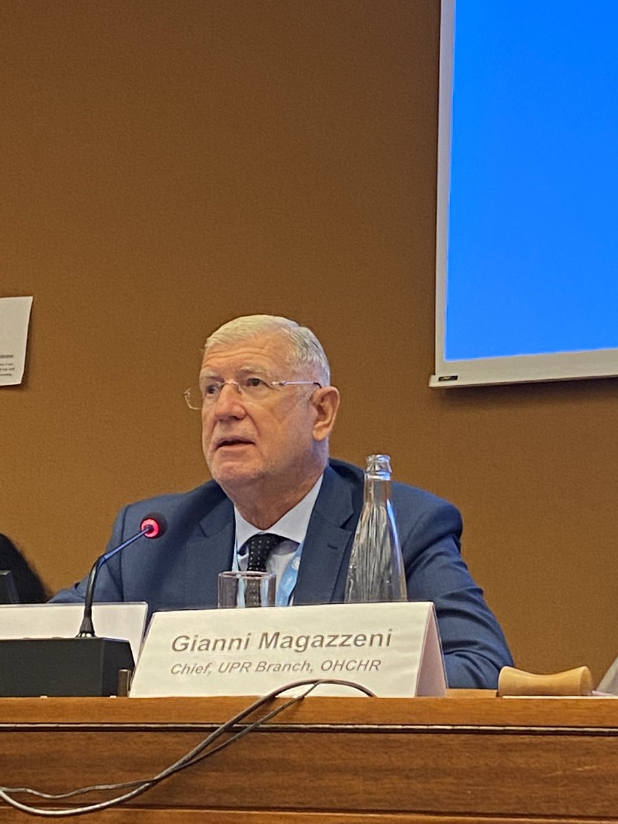 UPRinfo's tweet photo. Gianni Magazzeni speaks on the importance of implementation and follow-up in the UPR mechanism #UPR41 #Presessions https://t.co/Tdugvtjgu0