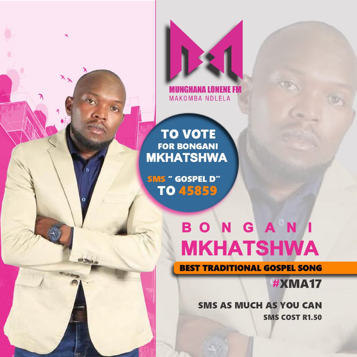 Hi family  I am nominated on MLFM XMA17.I am kindly asking for your support by just voting

To vote sms “Gospel D” to 45859

Share screenshots after voting to stand a chance to win free airtime

#ComradesMarathon2022 #SAMAs28