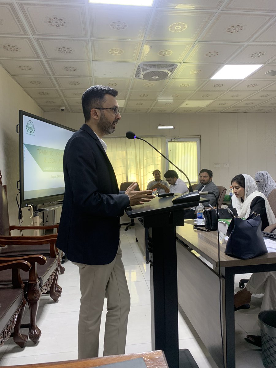 musawiofficial's tweet photo. Happening now: Training of Prosecutors &amp; Lawyers on Marriage Rights and Violence Against Women at CPD, Punjab. https://t.co/8oGLoznTKq