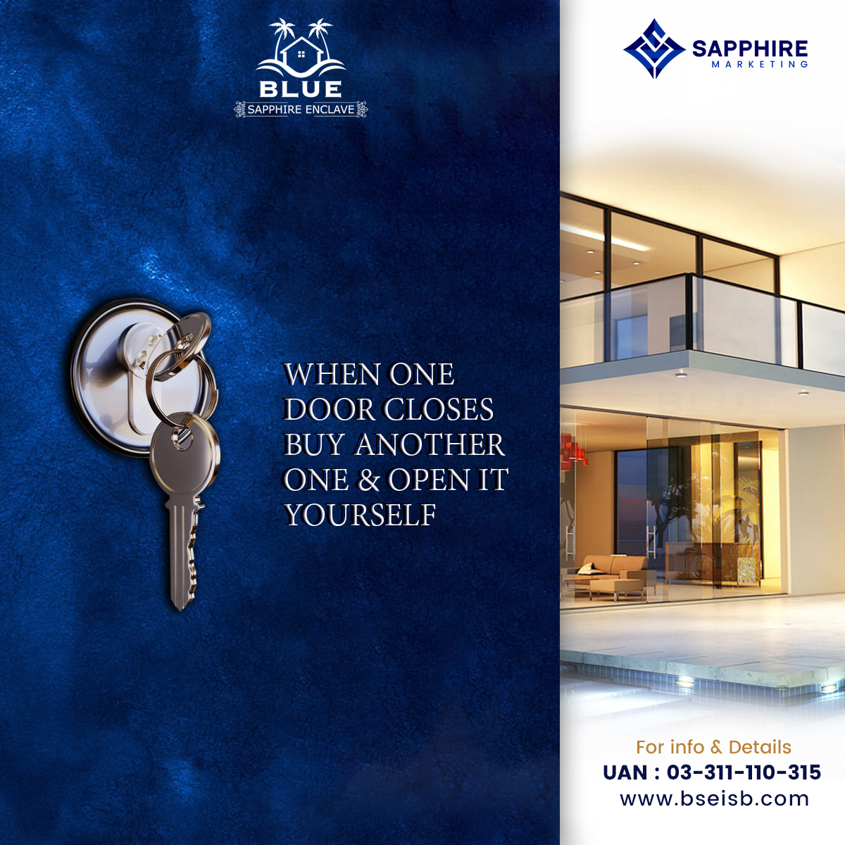 sapphiremarket3's tweet photo. When one door closes buy another one &amp; open it yourself !!!

#motivation  #Monday 
#realestate #propertyforsale #5MarlaPlot #10MarlaPlot  #1kanalhouse #bluesapphirenclave #bluesapphireagrofarms #sapphiremarketing #RealEstate #realestatepakistan #marketing #business #Islamabad https://t.co/5O8mkF6EcF