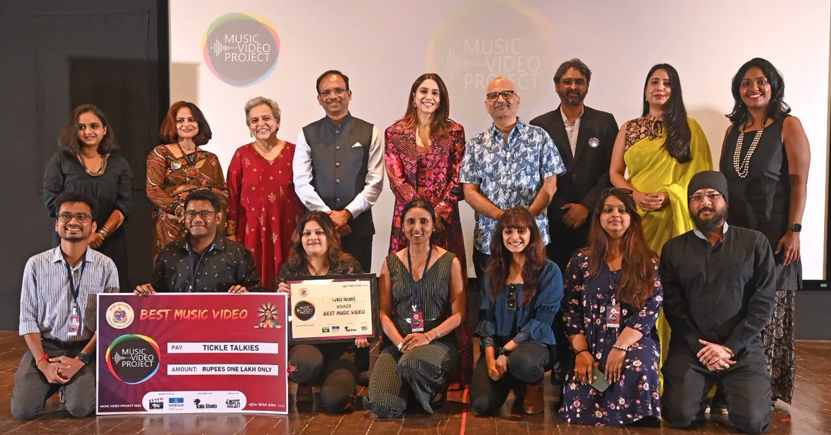 kgafest's tweet photo. Winner of Music Video Project Awards goes to
@tickletalkies with the music of @saisamarthmulay
#mvp2022 #spiritofmumbai #fimmakers #musicvideproject https://t.co/gAi5Mi2QpC