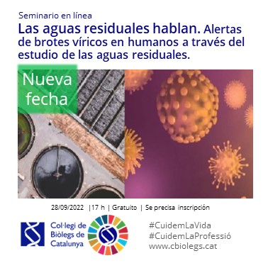 BiolegsCAT's tweet photo. Seminario de #BiòlegsCAT  ➡️ Las aguas residuales hablan: alertas de brotes víricos en humanos a través del estudio de las aguas residuales. 
Las inscripciones realizadas se mantienen.
 28/09 ✔️

 🔗 https://t.co/W9IgpzB1Nb https://t.co/woocebTc7I