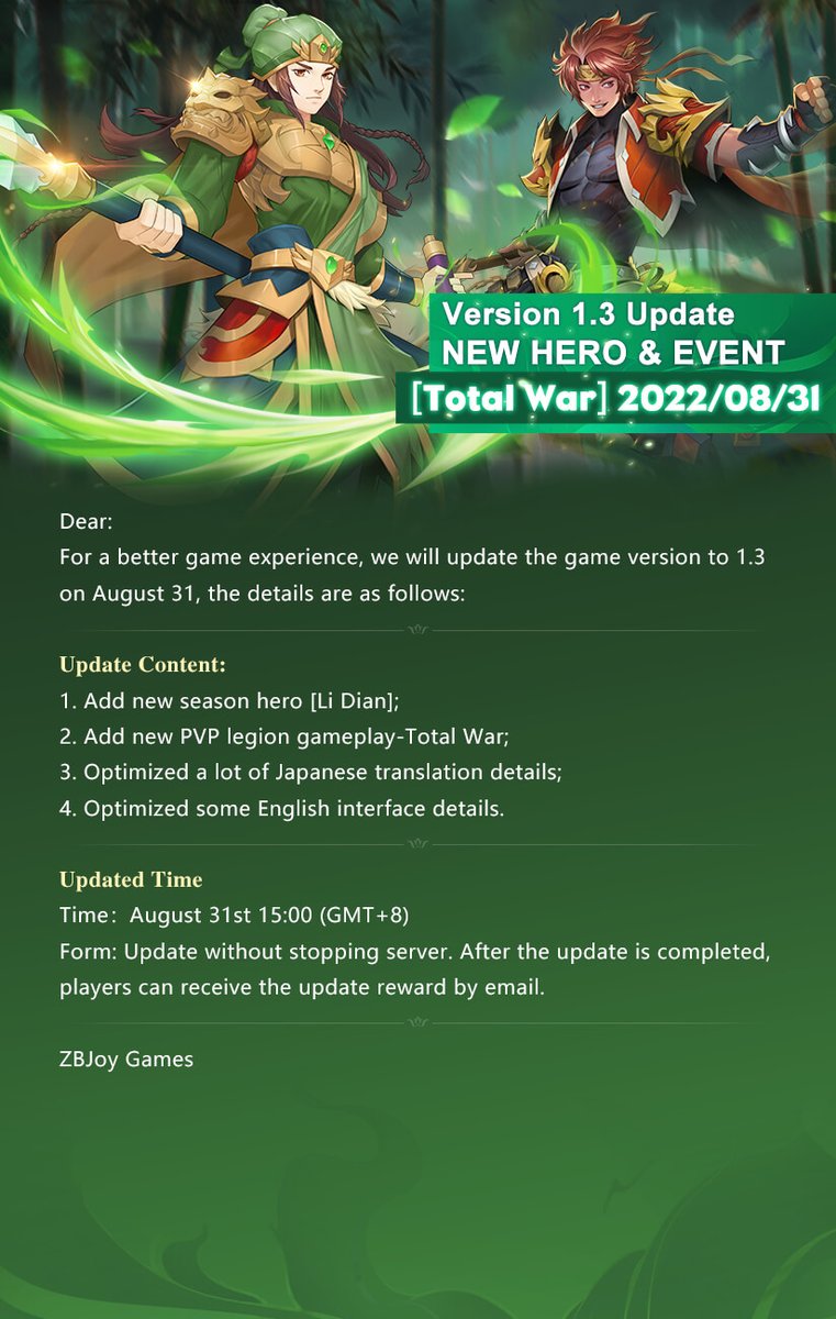 Three Kingdoms: Hero Wars tweet media