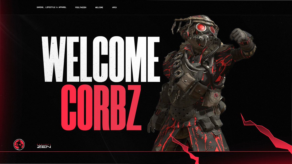 ProjectZenCo's tweet photo. [#ApexLegends ] 

BIG WARM WELCOME! @corbz__

We welcome our newest APEX Legends player to the team, Excited to see you dominate the opponents 

#ZEN | #FeelTheZEN | #ApexLegends | #Competitive #eSports https://t.co/g7w1GxjA7u
