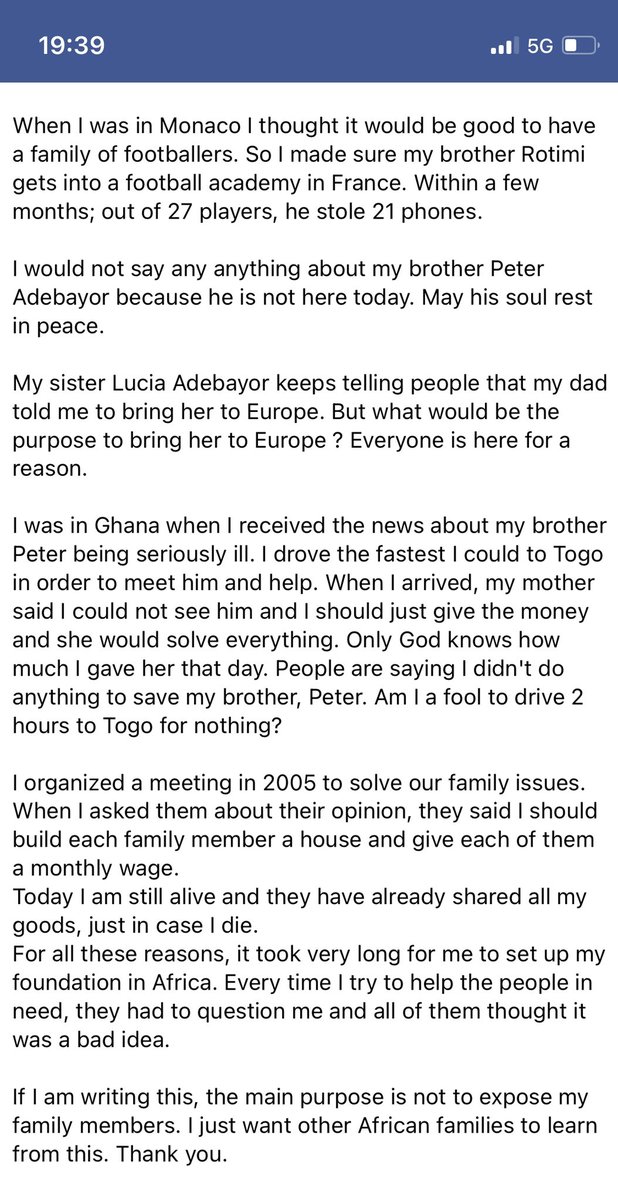 CarolRadull's tweet photo. Paul Pogba has issued a statement through his lawyers claiming that he has been targeted by an organized gang for a €13M extortion and blackmail attempt.

Pogba further explained that his brother was part of the gang.

This reminds me of Adebayor in 2015.
#OriginSport https://t.co/XTxX7YW7Kn
