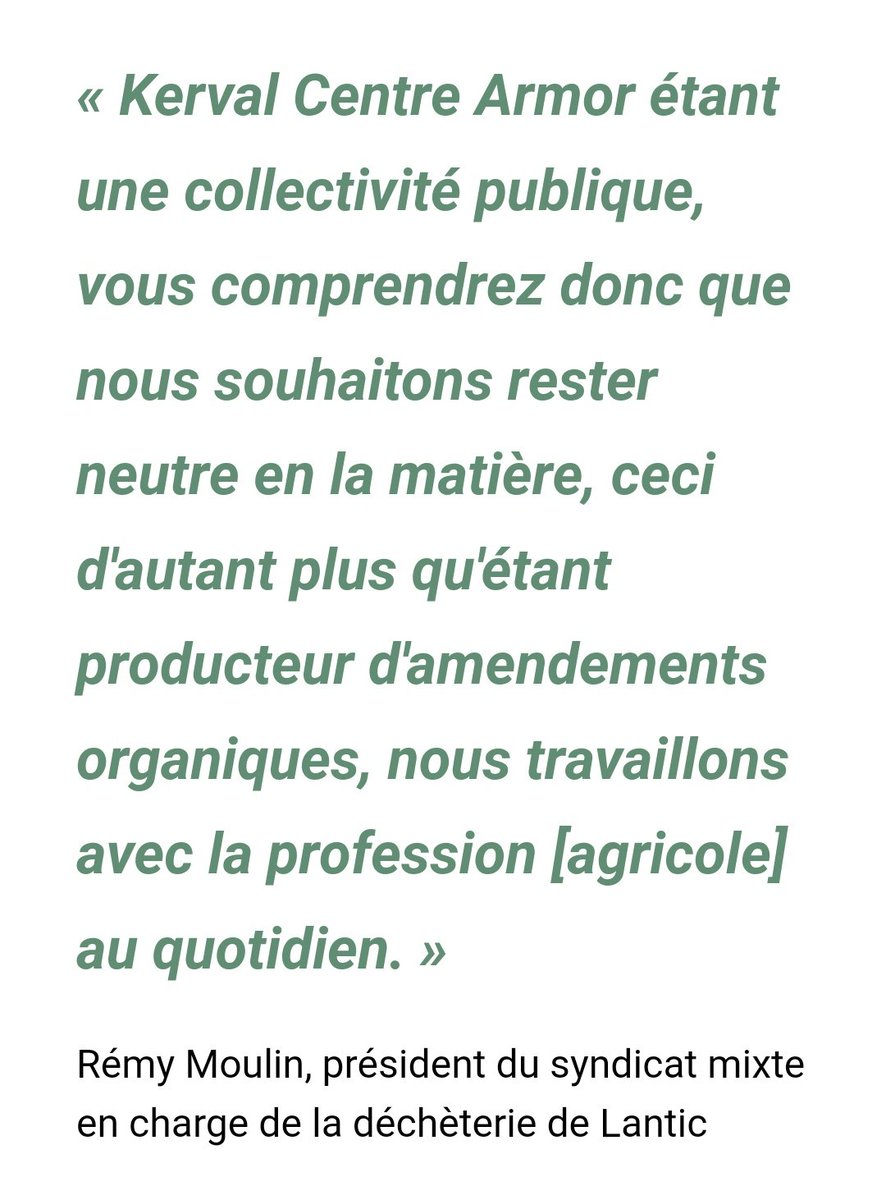 SylvainErnault's tweet photo. Il n'y a pas que sur la côte trégorroise que le tournage du film « Les Algues vertes » indispose des élus. Le syndicat mixte Kerval a refusé l'accès à la déchetterie de #Lantic, pour ne pas braquer des agris. 🤐
Info de la 9e infolettre de @Splannenquetes, partie cette nuit. https://t.co/Xc87L6Co9q