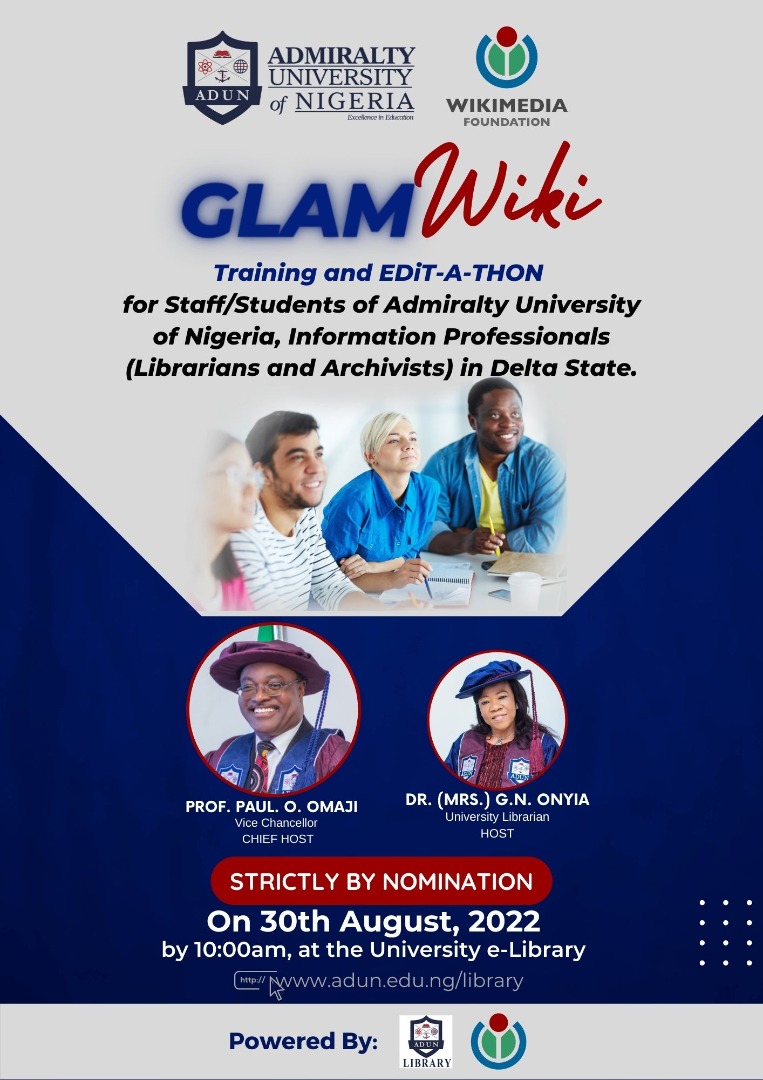 adunlibrary's tweet photo. All is Set!
#DeltaWikipedians #GLAMWiki
#ADUNLibrary

ADUN LIBRARY LUMINARY LEADERS COMMUNITY https://t.co/QkunvZLHid