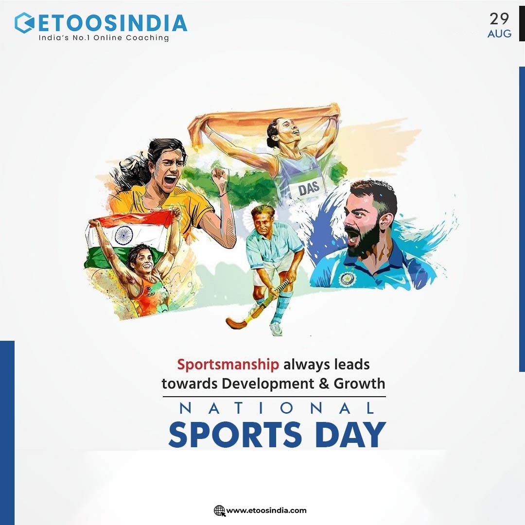EtoosIndia's tweet photo. National Sports Day is a day to celebrate all that sports can bring to our lives.
#nationalsportsday #sportsday #sportsindia #29thaugust #kotacoaching #etoosindia #etoos https://t.co/PCjam8CybO