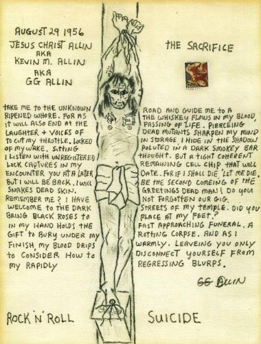 Happy birthday GG Allin 