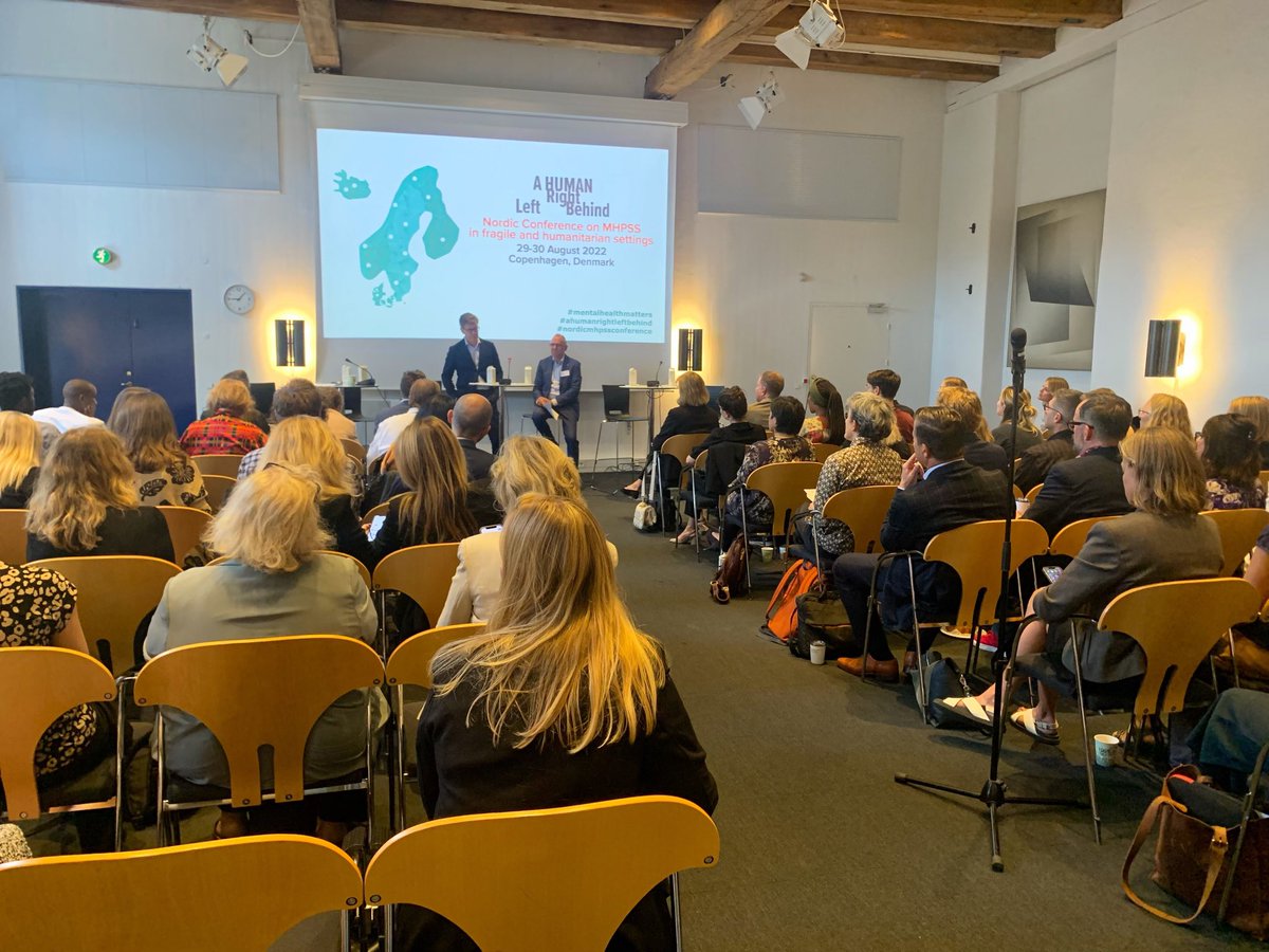 LouisePiel's tweet photo. “Let’s work together across the Nordic countries to make sure that mental health and psychosocial support is not a luxury but a right for the millions of crisis affected affected people in the world.” Opening of #ahumanrightleftbehind #nordicmhpssconference #mentalhealthmatters https://t.co/be9rZ0b0yg