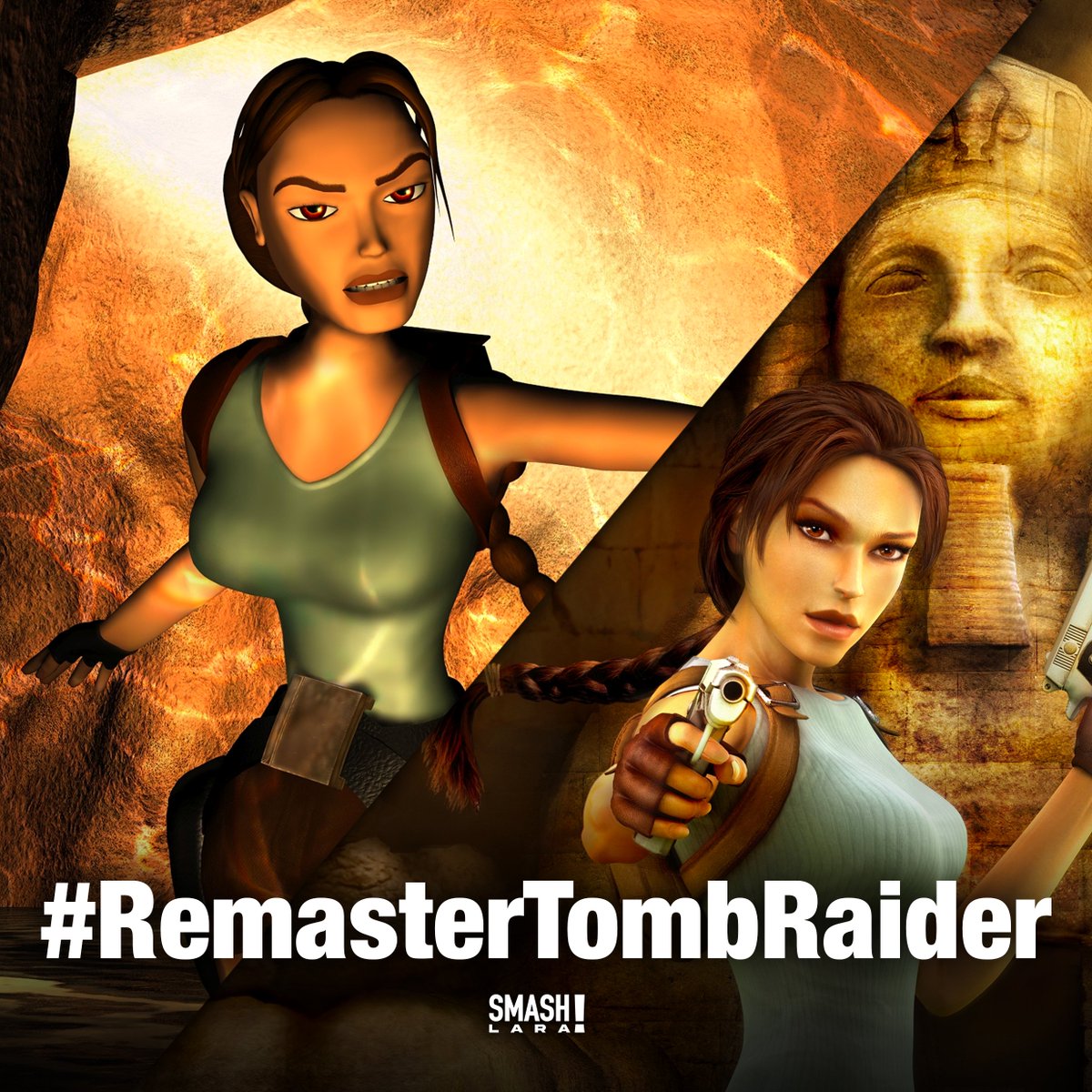 SmashLara's tweet photo. Tomb Raider remasters have been requested for a long time. Embracer Group seem to be all for them, but the final call is in Crystal Dynamics' hands.

Show your support by using #RemasterTombRaider. The older games need to be preserved on modern platforms for future generations. https://t.co/D93rOnEyMw