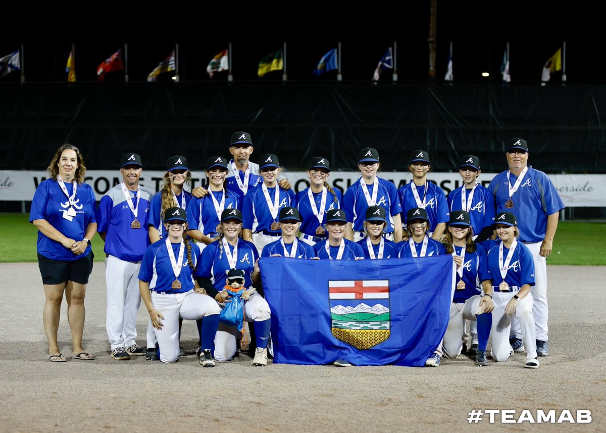 TeamAlbertaBSB's tweet photo. Shoutout to our 16U Girl’s for taking home Bronze in Summerside, PEI at @BaseballCANNats!

#BCanNats22 #TeamAB https://t.co/aORZDUvFab
