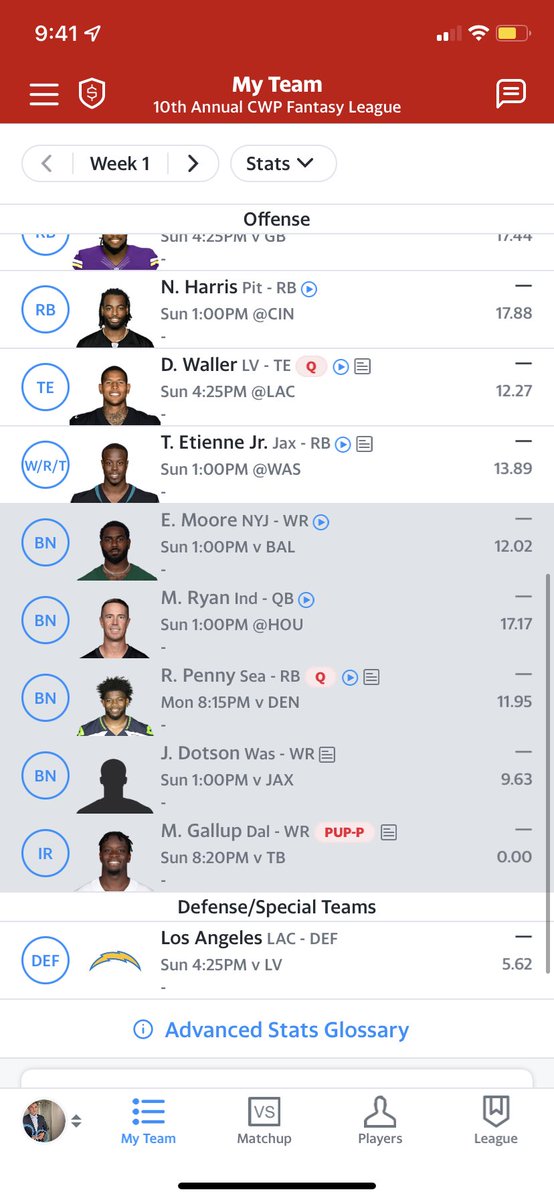 willyny39's tweet photo. @AdamKoffler thoughts on the team? 10 man full PPR https://t.co/bwKBre3npu