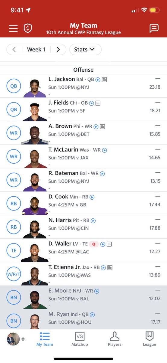 willyny39's tweet photo. @AdamKoffler thoughts on the team? 10 man full PPR https://t.co/bwKBre3npu
