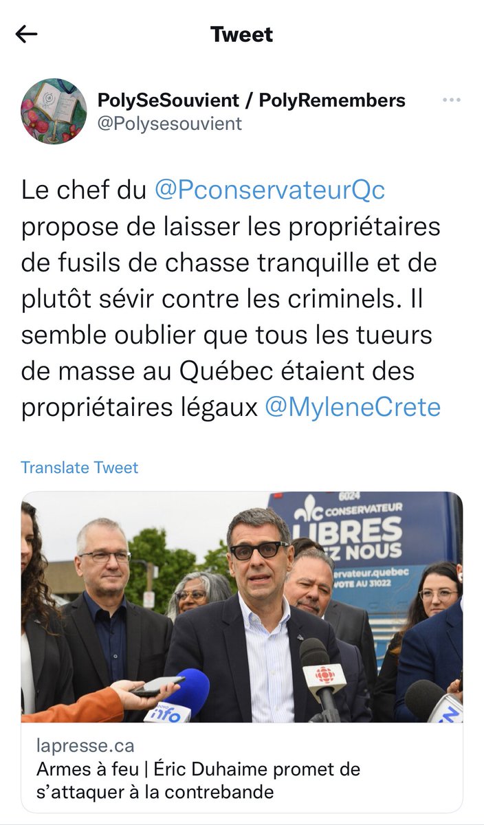 meunierfredz's tweet photo. The ultra-radicalized and extremist lobby @Polysesouvient seems to be against the idea of cracking down on criminals, but rather on legal owners first. Are we surprised? #PolyTrolls #PolyPettiness https://t.co/UnBCxr6nOH