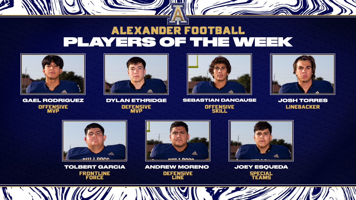 JBABulldogs's tweet photo. 🚨🏆🐾BulldogNation🐾🏆🚨
Proud to Announce our Week 1 Players of the Week!!
Congrats Dawgs!! Let’s Get Ready for Week 2!!
#WeAreOne🐾🏆🐾
#BuildingChampions
#BulldogMindset
#BulldogBITE🐾🏆🐾 https://t.co/sleDaZN2Hd