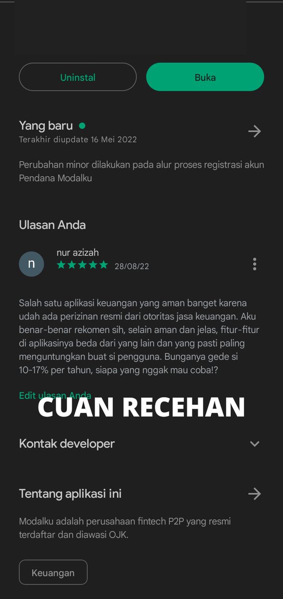 allebssi's tweet photo. Hai guys, aku lagi open member buat join di tim Cuan Recehan. Lumayan freelance dikerjain diwaktu luang. Terus bisa dapet tambahan jajan buat mahasiswa. Jdi kerjanya review apk sama gmaps, atau jenis microjobs kayak gitu. Nah ini bentuk kerjanya kayak gini :) 
#zonauang #zonaba https://t.co/fN6JtsKQ0d