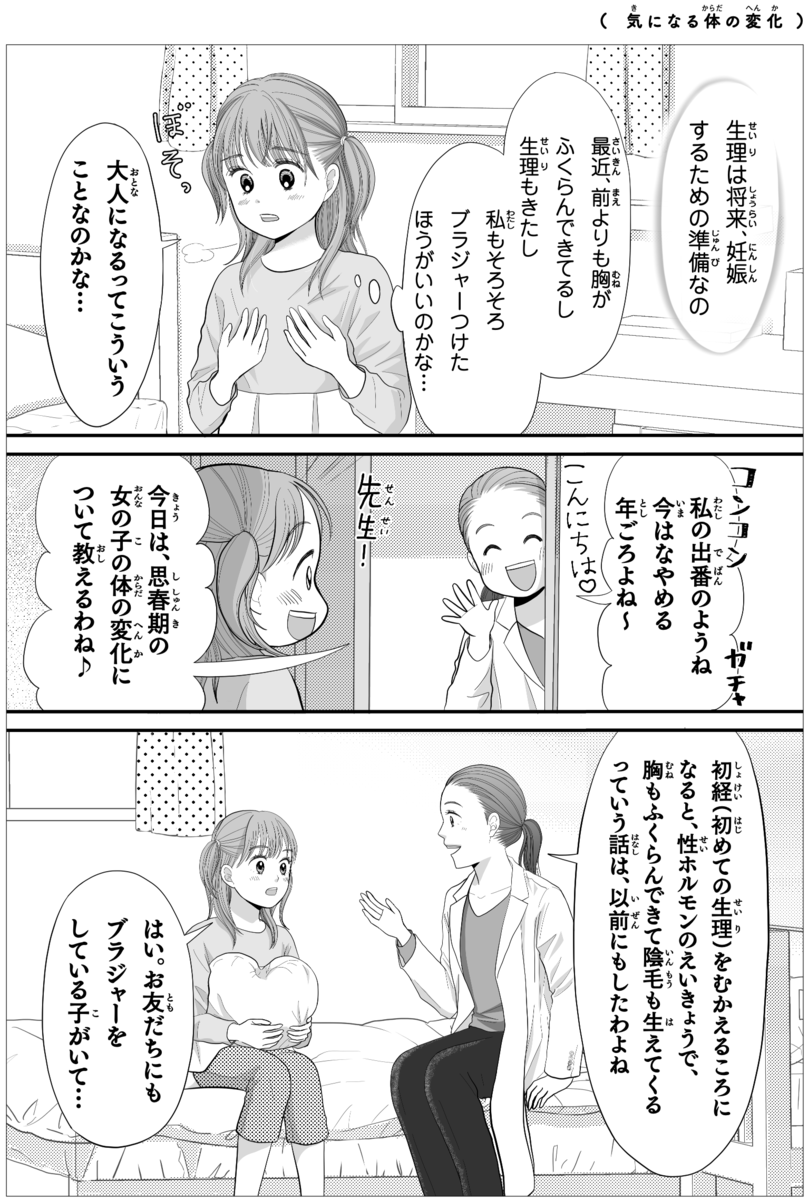 小学生　陰毛 ブラはいつから着けるべき？ 小学生からムダ毛を処理させていいの？ サニタ.. | マイナビ子育て【公式】 さんのマンガ | ツイコミ(仮)