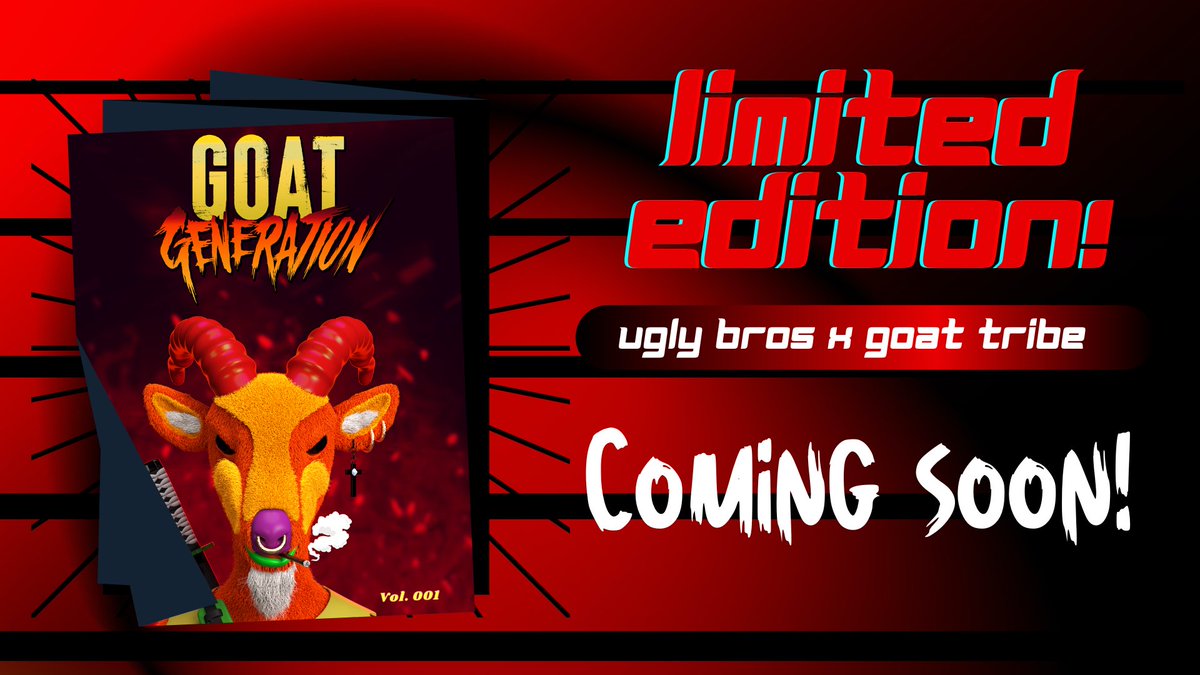 adaGOATS's tweet photo. Limited edition covers are getting Ugly! We are excited to announce @UglybrosNFT will be releasing a limited edition cover for our upcoming comic release!
#GOATTribe #Uglybros #LFGOAT #Unipool #UNI1 #ADA #SOL #ETH #NFT #NFTS #CNFT #CNTS #POS #NFTCOMMUNITY #CardanoCommunity https://t.co/gSyGDZ4gCp