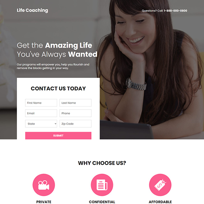 responsivelp's tweet photo. Download ready to use the best life coaching service lead capture landing page design from https://t.co/GdukhRz01S #privatechef #rentachef #personalpage #freelancewriter #writerportfolio https://t.co/3yB5pAsXS3