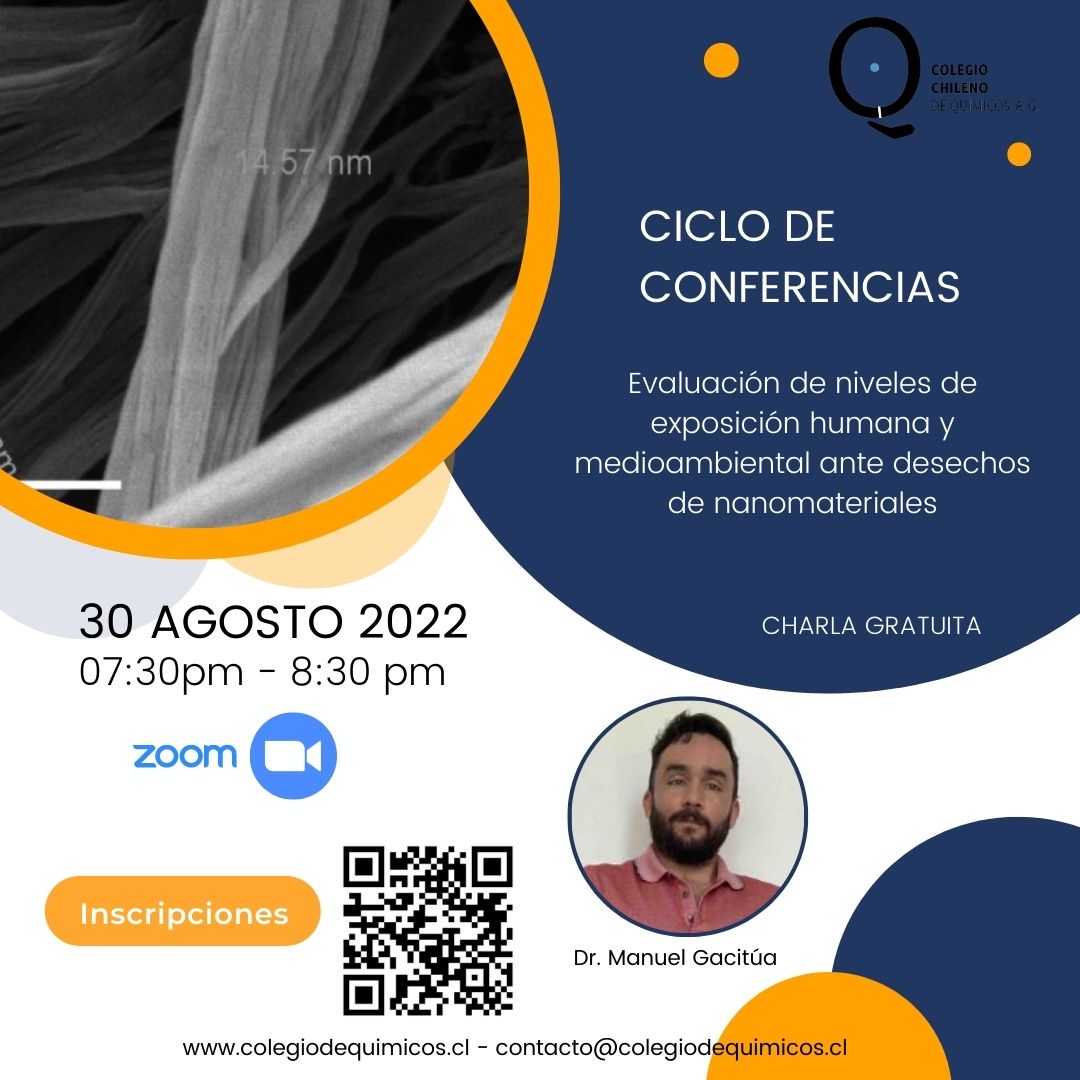 CChQuimicos's tweet photo. 📌¡Atención!: 
Conferencia gratis: "Evaluación de niveles de exposición humana y medioambiental ante desechos de nanomateriales."
📆 martes 30 de agosto de 2022
🕛19:30 h
Inscripciones y acceso Zoom  https://t.co/YBMQfadVet

#colegiochilenodequimicos #química #nanomaterials https://t.co/rJCkDOD8ko