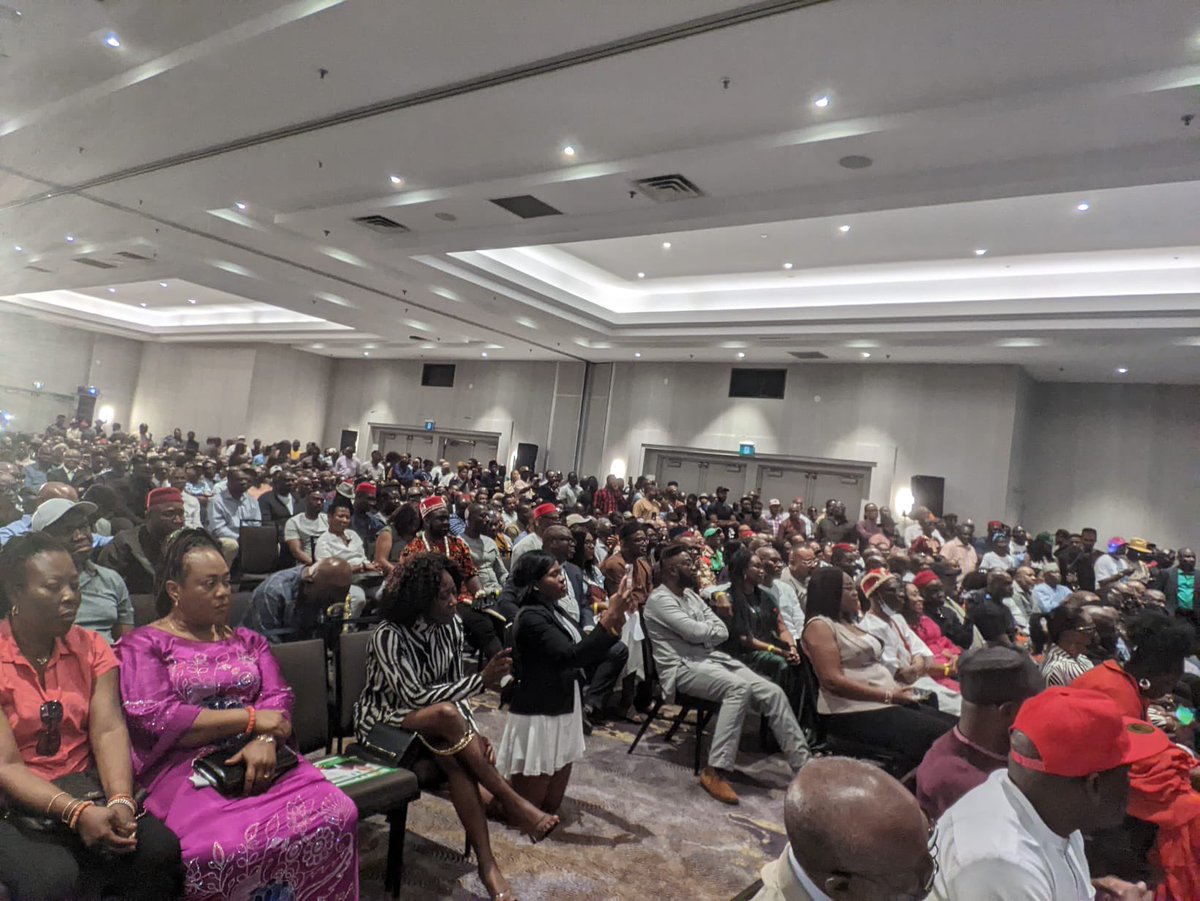hfn_network's tweet photo. HE @PeterObi was live in Toronto, Canada.

No one can stop a movement that is purely organic.

Nigerians have chosen their leader.

#Obidatti2023 
#PeterObi4President2023 
#hopefornaija https://t.co/r6UCvKruJm