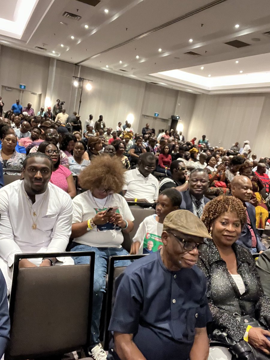 hfn_network's tweet photo. HE @PeterObi was live in Toronto, Canada.

No one can stop a movement that is purely organic.

Nigerians have chosen their leader.

#Obidatti2023 
#PeterObi4President2023 
#hopefornaija https://t.co/r6UCvKruJm