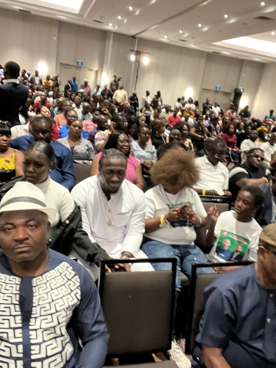 hfn_network's tweet photo. HE @PeterObi was live in Toronto, Canada.

No one can stop a movement that is purely organic.

Nigerians have chosen their leader.

#Obidatti2023 
#PeterObi4President2023 
#hopefornaija https://t.co/r6UCvKruJm