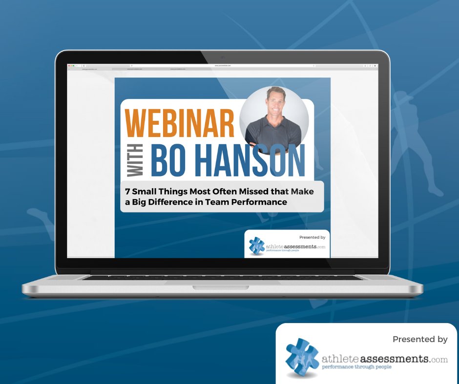 AthleteAssess's tweet photo. 7 Small Things Most Often Missed that Make a Big Difference in Team Performance. Our next Open Webinar with @CoachBoHanson is happening next week! 

Find out more and register for free here: https://t.co/BGwU0Pjo3z https://t.co/nizO13tv2v