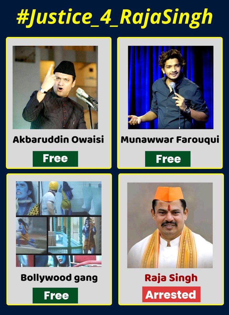 SomnathDumbare's tweet photo. Is this fair ❓

⚠️ Ow@isi abusing #Hindu deties 🤐 No legal action

⚠️F@ruqi doing same 

🚫And what 2 expect from Bollywood ❓

Then why no #Justice_4_RajaSingh

We demand strict action on #SarTanSeJuda Gang also request Central Govt to take the control of investigaton https: https://t.co/0GdiHd3oRA