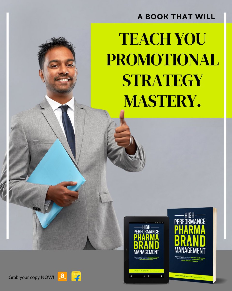 Become a #master of effective promotional strategy on your brand.

Learn More about it. Get smarter. Get Professional.

Order your copy Now. 

amazon.in/dp/9390976707?…  #pharmabrandmanagement #pmt #pharma #pharmaproductmanagement #pharmamarketing #brand #money #career #success