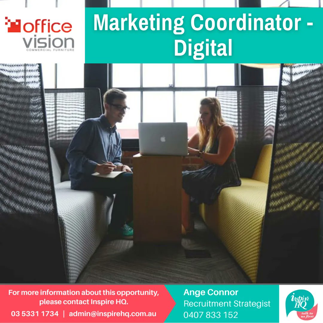 Inspire_HQ's tweet photo. Are you an experienced Marketing Coordinator? This is where you come in!
Office Vision are in need of another innovative &amp; creative thinker to join their team. Find out more about this role by calling Ange Connor on 0407 833 152 or visit https://t.co/ydFpnySuj4
#hiring #jobs https://t.co/Zkfw6n3uv7