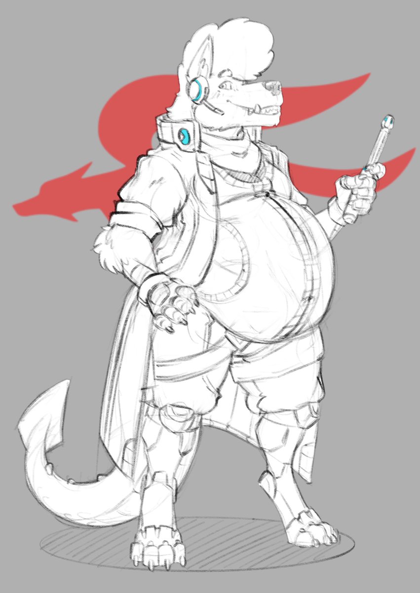 Demonskunk's tweet photo. @draggehwolf is the newest member of Star Fox's technical division! He was... Oddly excited about getting the prosthetic lower legs, but they look good on him. https://t.co/44xfArWWvj