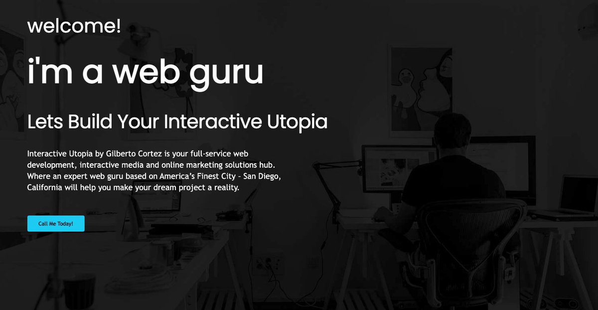 InteractiveU's tweet photo. Interactive Utopia by Gilberto Cortez is your full-service web development, interactive media and online marketing solutions hub. Where an expert web guru based on San Diego, California

Learn more at https://t.co/PBPxoHcqKZ

#developer #web #php #js #dev #design https://t.co/SPWna5ha8b