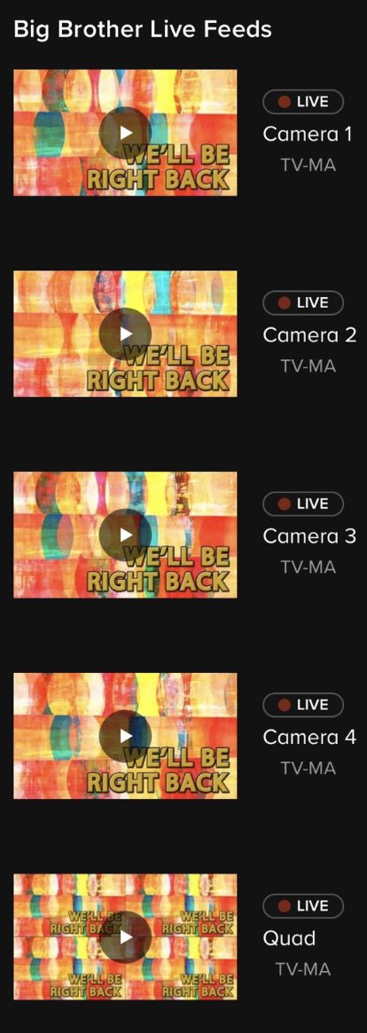 ZingbotJury's tweet photo. @CBSBigBrother you might as well change the wording from:

“ WE’LL BE RIGHT BACK ” 

to 

“ WE SUPPORT RACISM ” 

#BB24 #StopProtectingKyle #FireGrodner https://t.co/kEPoyJTkEM