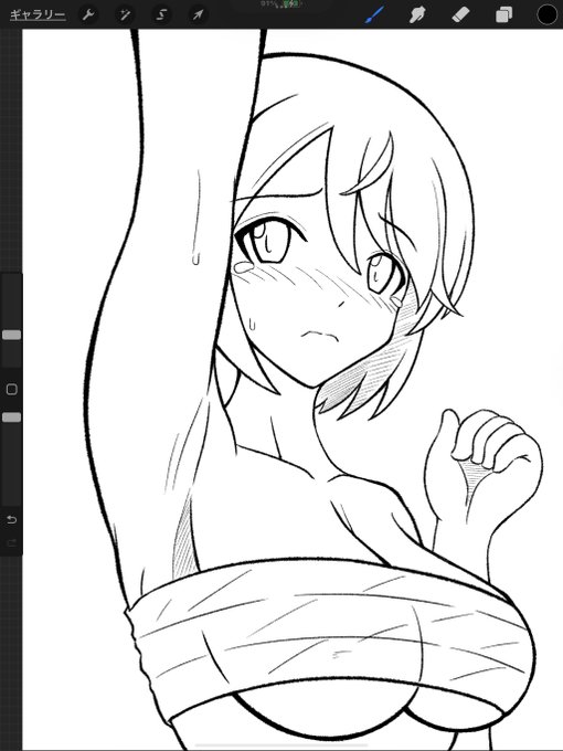 とりあえず線画、ちょっと寝る。 https://t.co/d5nHsSwmpT 