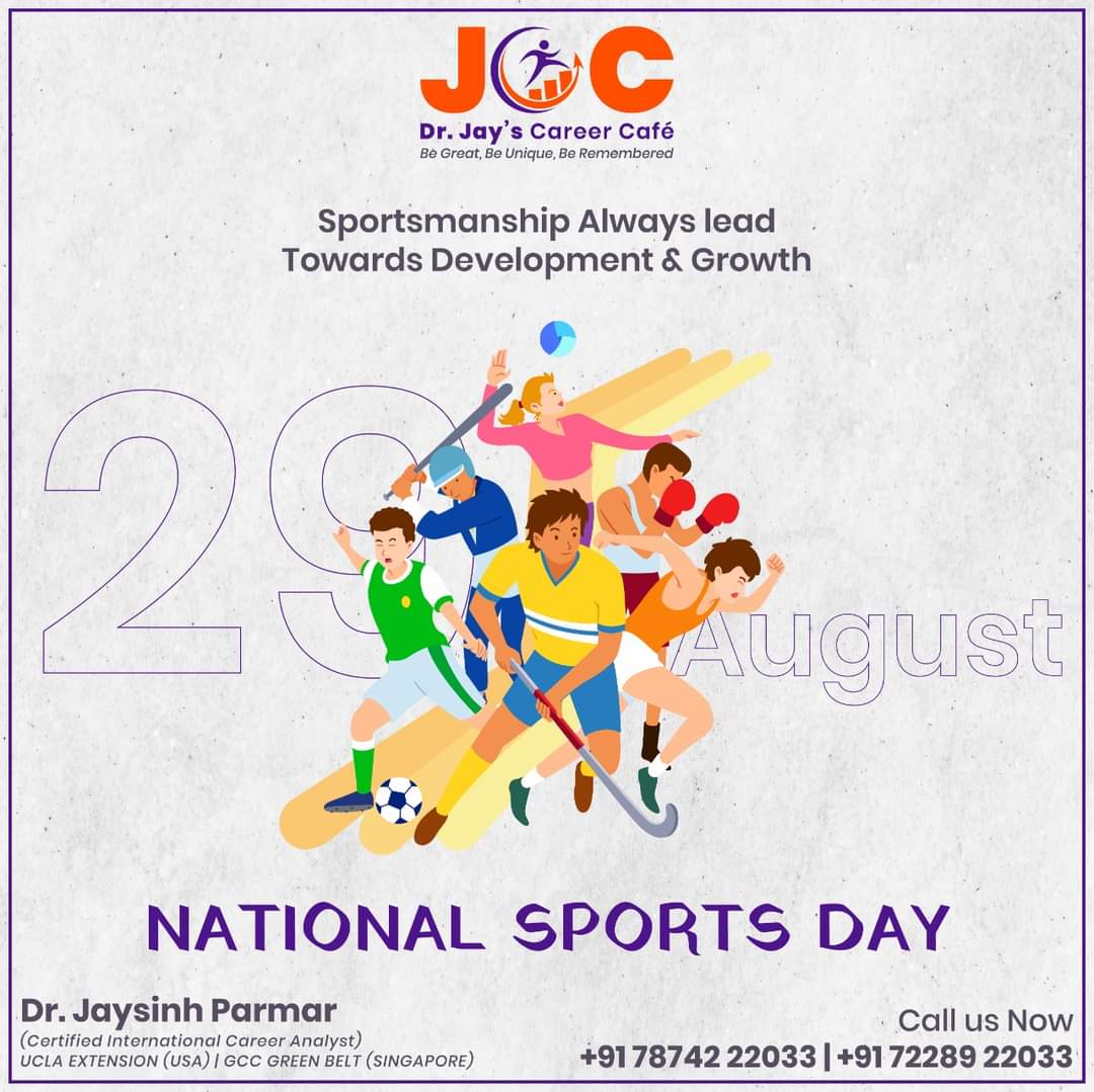 jaiparmar_jp's tweet photo. Sportsmanship always lead towards Development & Growth.
NATIONAL SPORTS DAY
#nationalsportsday #nationalsportsday2022 #kheloindia #sports
#CAREERCOUNSELLING #careerchoices #careermotivation #drjaysinhparmar #drjayscareercafe #careercounseling #careergoals #careeranalysis https://t.co/Qr8b9XoSve