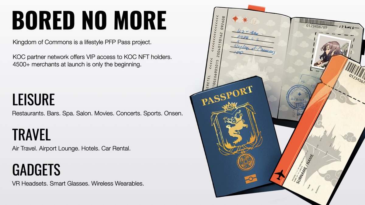 KOC NFT is more than PFP. It is also a Pass to a new lifestyle. NFT holders enjoy VIP access to our partner network.  

We are building the blockchain native “black card”, starting with 4500 merchants at launch. 

Reply for chance to win WL.

#NFT #NFTs #NFTCommunity #NFTGiveaway