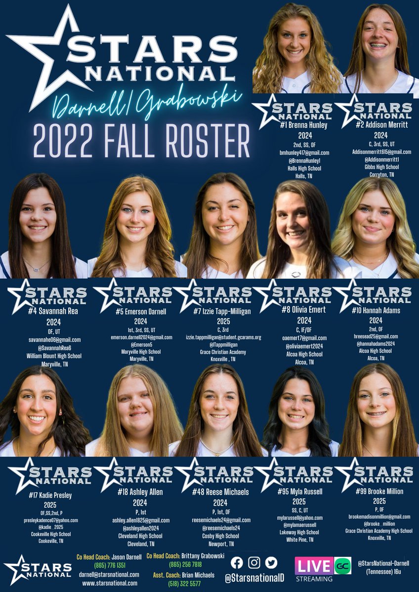 #LetsGo #Fall2022 Schedule &amp; Roster
