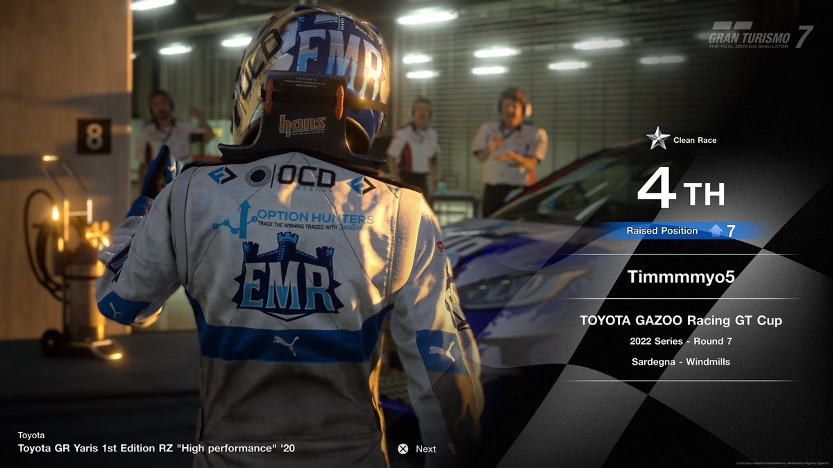 Timmmmy05's tweet photo. Wasn’t going to cause I was tired from work and very little practice with rally races.Practice wasn’t promising. But I told myself. Go anyways. Keep learning. Keep improving. Glad I did. Patience payed off. #fullcommitracing #BRankSquad #GT7 #simracing @EMREventPark https://t.co/ngc6aqNTb3