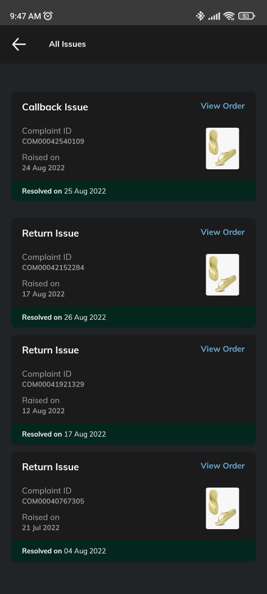anmolgoyal29's tweet photo. @AJIOLife has some of the worst customer care service and complaint handling systems I have ever witnessed. 
I ordered a pair of slippers, which came with mismatched sizes. I put them for return the same day, but no one came to pick them up and my return was cancelled. 1/2 https://t.co/TDhcY5hhjK