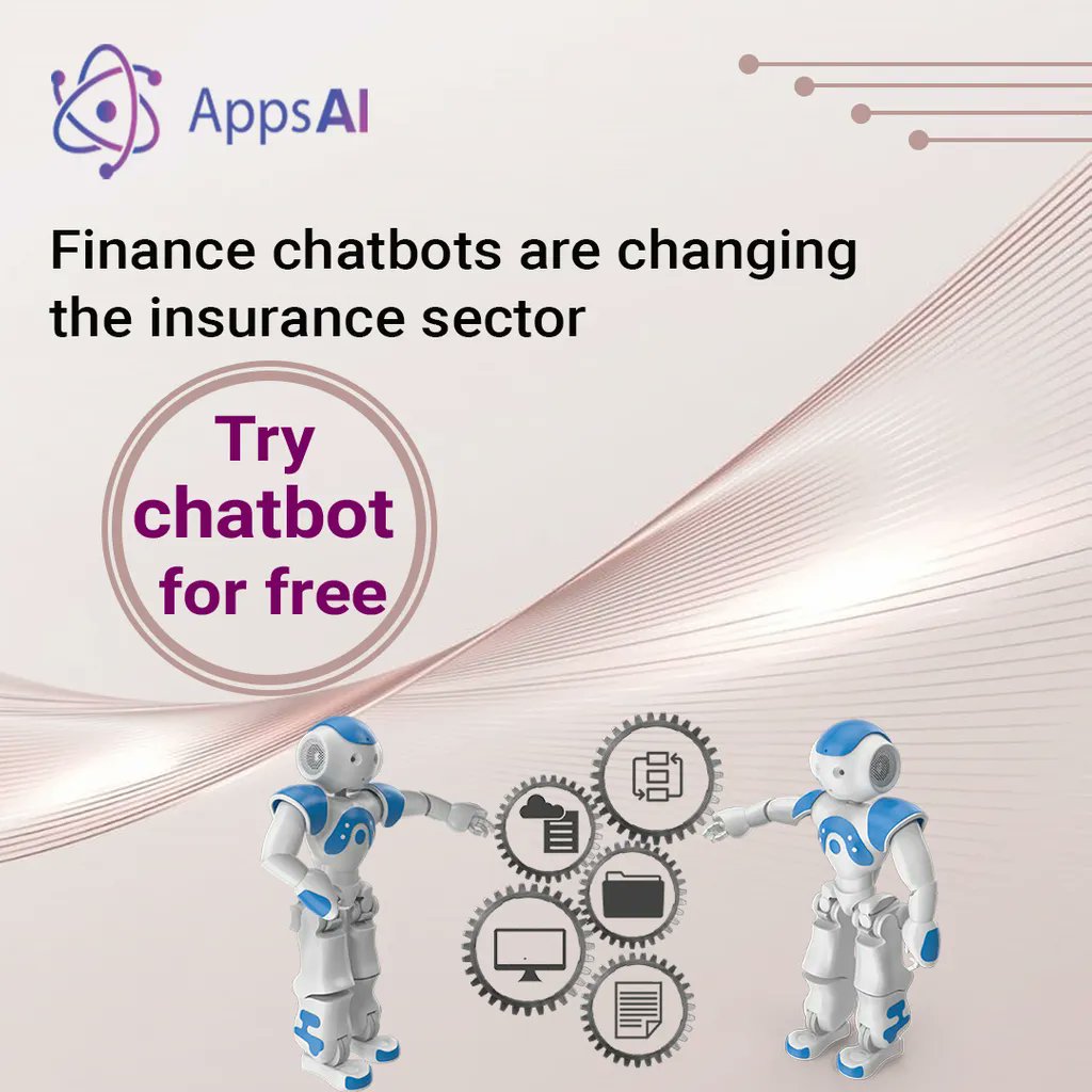 appsai_chatbots's tweet photo. Finance chatbots are changing the insurance sector into a faster, more efficient, and more digital one.
Try AppsAI and get a free trial: https://t.co/8tMzQmWgb8
#chatbots #chatbot #artificialintelligence #machinelearning #chatbotmessenger #whatsappchatbot #hrchatbot https://t.co/fDXgthVWJZ